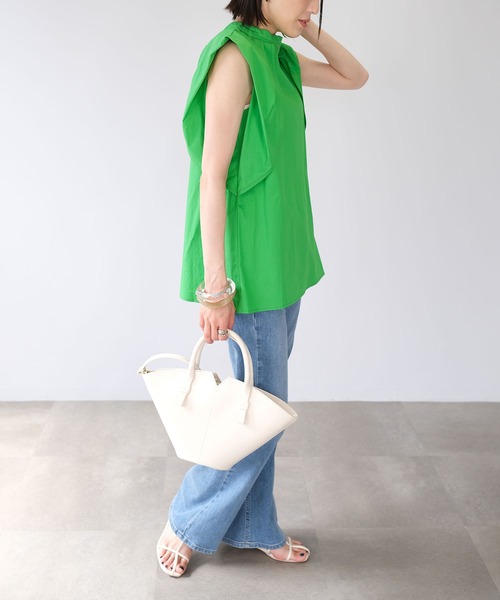 ＡＮＤＪ（アンドジェイ）の「2WAYタックスリーブAラインブラウス（シャツ/ブラウス・レディース・ブラック/パープル/グリーン/ホワイト・M）」の14枚目の写真