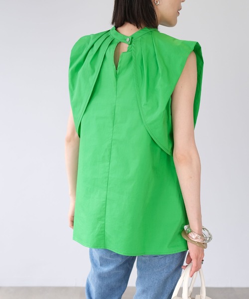 ＡＮＤＪ（アンドジェイ）の「2WAYタックスリーブAラインブラウス（シャツ/ブラウス・レディース・ブラック/パープル/グリーン/ホワイト・M）」の15枚目の写真