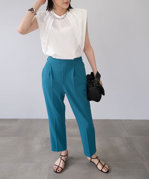 ＡＮＤＪ（アンドジェイ）の「2WAYタックスリーブAラインブラウス（シャツ/ブラウス・レディース・ブラック/パープル/グリーン/ホワイト・M）」の17枚目の写真