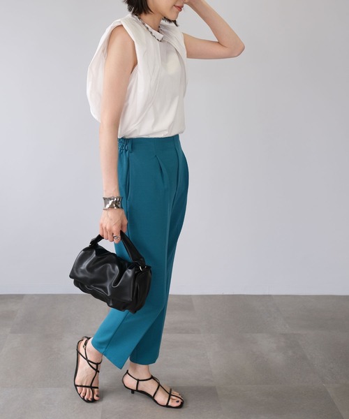 ＡＮＤＪ（アンドジェイ）の「2WAYタックスリーブAラインブラウス（シャツ/ブラウス・レディース・ブラック/パープル/グリーン/ホワイト・M）」の19枚目の写真