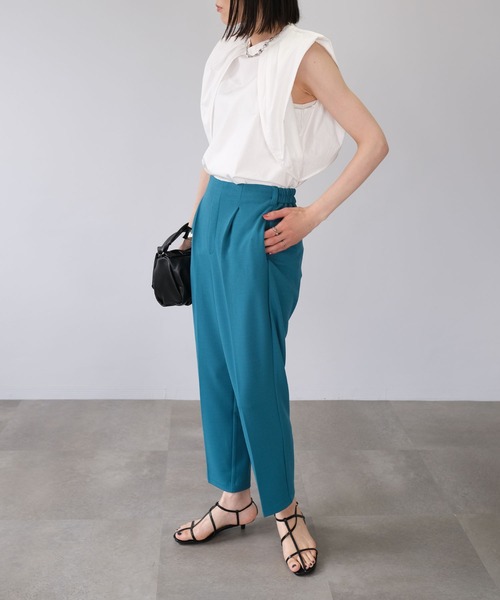 ＡＮＤＪ（アンドジェイ）の「2WAYタックスリーブAラインブラウス（シャツ/ブラウス・レディース・ブラック/パープル/グリーン/ホワイト・M）」の21枚目の写真