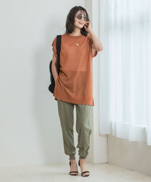 BAYFLOW(ベイフロー)の「リネンジョガーパンツ2(その他パンツ・レディース・ライトグレー/ブラック/カーキ/ブルー・SMALL/MEDIUM)」の11枚目の写真