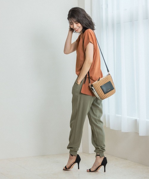 BAYFLOW(ベイフロー)の「リネンジョガーパンツ2(その他パンツ・レディース・ライトグレー/ブラック/カーキ/ブルー・SMALL/MEDIUM)」の20枚目の写真