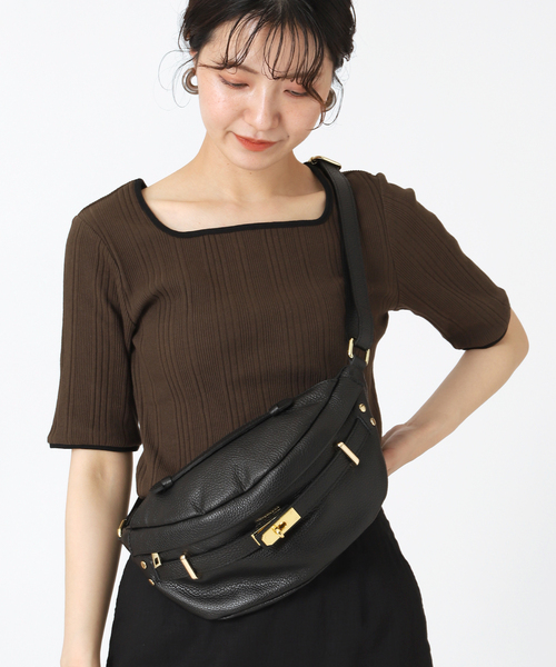 B.C STOCK（ベーセーストック）の「リブスクエアカットソー（Tシャツ/カットソー・レディース・ベージュ/ブラウン/アイボリー・FREE）」の9枚目の写真