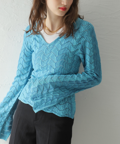 セール】【MOZH MOZH/モズモズ】VIBRATION LONG SLEEVE：ニット 