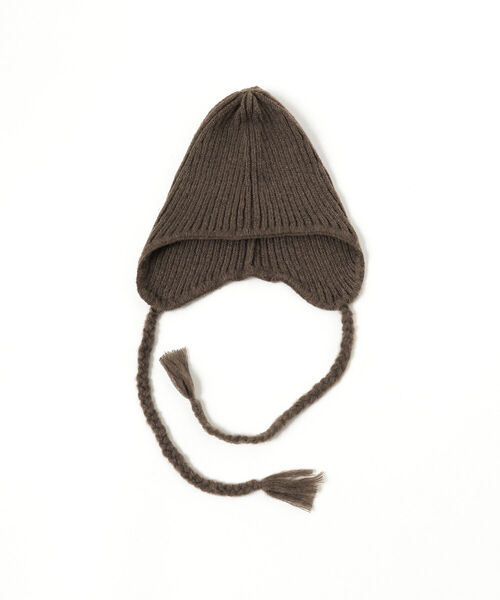 Ray BEAMS(レイビームス)の「Ray BEAMS / イヤーフラップ ニットキャップ(ニットキャップ/ビーニー・レディース・カーキ/ブラック・ONE SIZE)」の10枚目の写真