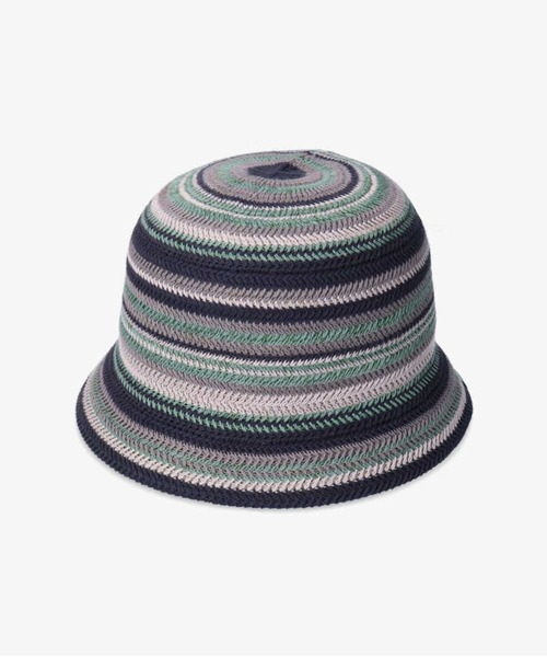 OVERRIDE（オーバーライド）の「OVERRIDE  THERMO BORDER TULIP SG（ハット・レディース・ネイビー/グレー/ブラウン・58cm）」の2枚目の写真