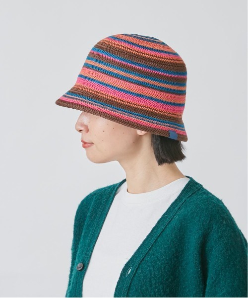 OVERRIDE（オーバーライド）の「OVERRIDE  THERMO BORDER TULIP SG（ハット・レディース・ネイビー/グレー/ブラウン・58cm）」の6枚目の写真