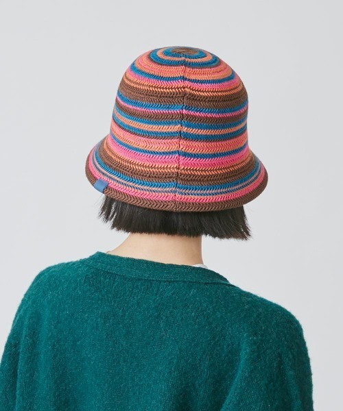 OVERRIDE（オーバーライド）の「OVERRIDE  THERMO BORDER TULIP SG（ハット・レディース・ネイビー/グレー/ブラウン・58cm）」の8枚目の写真