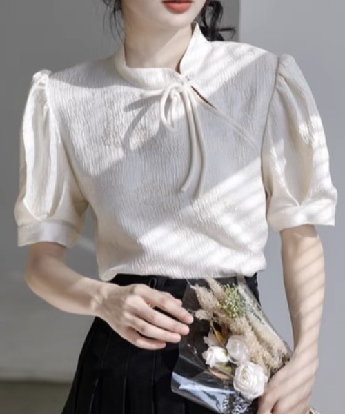 MANGROVE（マングローブ）の「ジャガードチャイナブラウス（シャツ