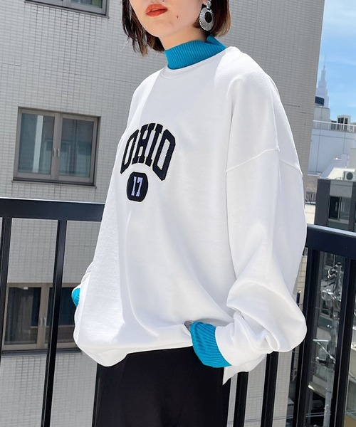 PAGEBOY（ページボーイ）の「カレッジスウェットプルオーバー（スウェット・レディース・ブラック/オートミール/オフホワイト・FREE）」の19枚目の写真