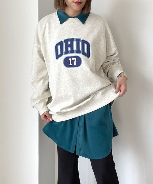 PAGEBOY（ページボーイ）の「カレッジスウェットプルオーバー（スウェット・レディース・ブラック/オートミール/オフホワイト・FREE）」の22枚目の写真