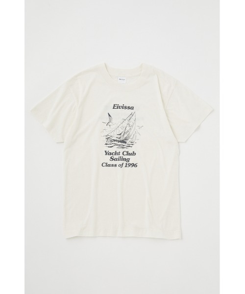 MOUSSY（マウジー）の「NINETIES YACHT CLUB Tシャツ（Tシャツ/カットソー・レディース・オフホワイト/グリーン/ネイビー/杢グレー・FREE）」の2枚目の写真
