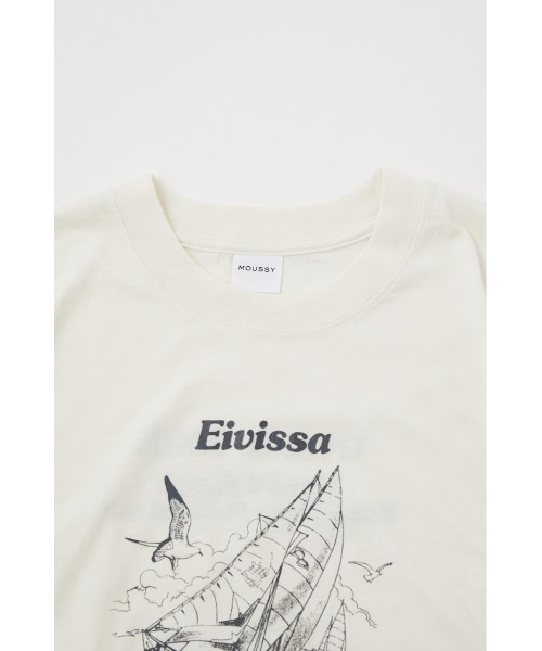 MOUSSY（マウジー）の「NINETIES YACHT CLUB Tシャツ（Tシャツ/カットソー・レディース・オフホワイト/グリーン/ネイビー/杢グレー・FREE）」の8枚目の写真