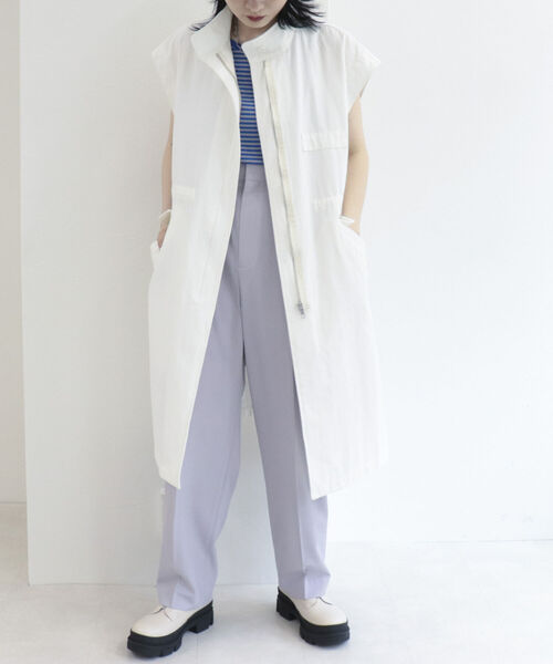 fredy repit（フレディレピ）の「ミリタリースタンドベスト（ベスト・レディース・チャコールグレー/オフホワイト・38）」の8枚目の写真