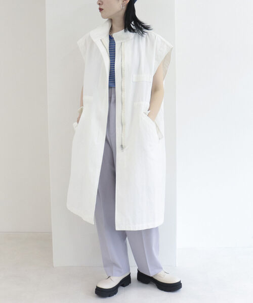 fredy repit（フレディレピ）の「ミリタリースタンドベスト（ベスト・レディース・チャコールグレー/オフホワイト・38）」の21枚目の写真