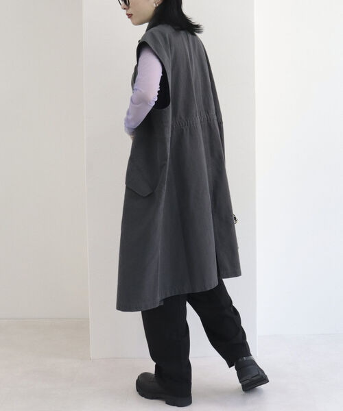 fredy repit（フレディレピ）の「ミリタリースタンドベスト（ベスト・レディース・チャコールグレー/オフホワイト・38）」の19枚目の写真