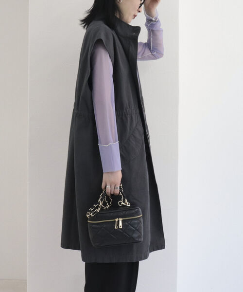 fredy repit（フレディレピ）の「ミリタリースタンドベスト（ベスト・レディース・チャコールグレー/オフホワイト・38）」の16枚目の写真