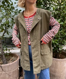 CIAOPANIC | BIGシルエットバックサテンミリタリーベスト(ベスト)