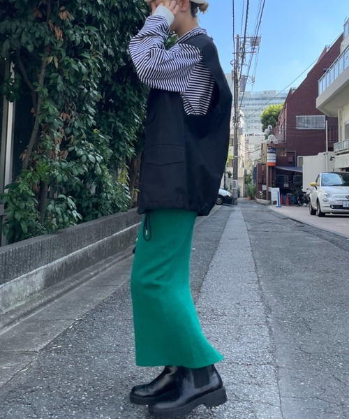 CIAOPANIC(チャオパニック)の「ビッグシルエットミリタリーベスト(ベスト・レディース・ブラック/ベージュ/カーキ・FREE)」の14枚目の写真