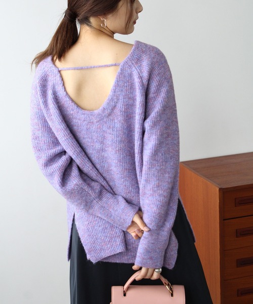 GeeRA(ジーラ)の「メランジボリューム袖ニット(ニット/セーター・レディース・ブルー/パープル・MEDIUM/LARGE)」の10枚目の写真