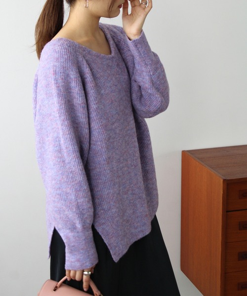 GeeRA(ジーラ)の「メランジボリューム袖ニット(ニット/セーター・レディース・ブルー/パープル・MEDIUM/LARGE)」の9枚目の写真