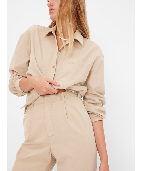 GAP（ギャップ）の「ハイライズ プリーツ テーパード コーデュロイデニム（デニムパンツ・レディース・ベージュ/ブラウン/ブラウン系その他・2/0/4/6/8/10/00/000）」の9枚目の写真