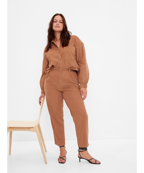 GAP（ギャップ）の「ハイライズ プリーツ テーパード コーデュロイデニム（デニムパンツ・レディース・ベージュ/ブラウン/ブラウン系その他・2/0/4/6/8/10/00/000）」の13枚目の写真
