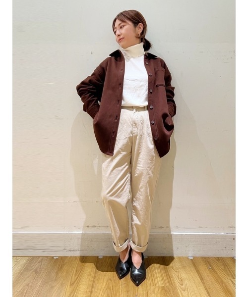 GAP（ギャップ）の「ハイライズ プリーツ テーパード コーデュロイデニム（デニムパンツ・レディース・ベージュ/ブラウン/ブラウン系その他・2/0/4/6/8/10/00/000）」の15枚目の写真