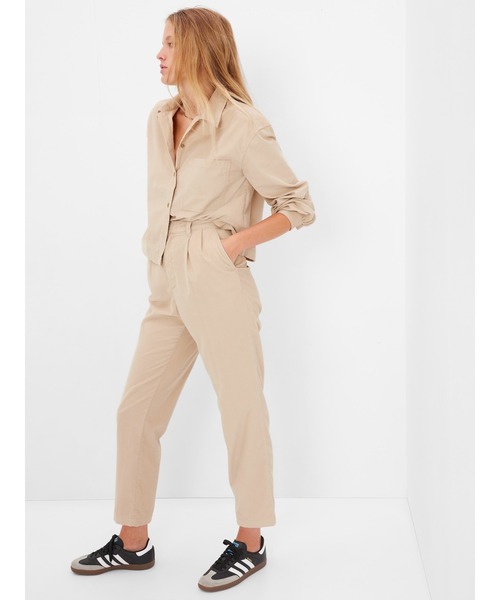 GAP（ギャップ）の「ハイライズ プリーツ テーパード コーデュロイデニム（デニムパンツ・レディース・ベージュ/ブラウン/ブラウン系その他・2/0/4/6/8/10/00/000）」の20枚目の写真