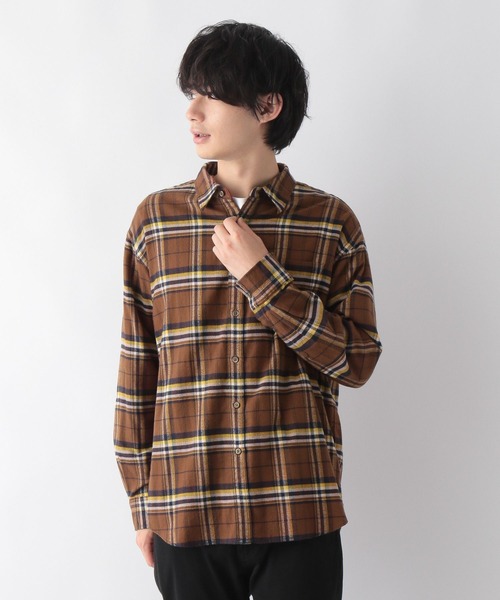 GLOBAL WORK（グローバルワーク）の「やわらかリッチネル/レギュラーカラー/270101（シャツ/ブラウス・メンズ・グレー系その他/チャコールグレー/ブラウン系その他/ベージュ系その他/イエロー系その他/グリーン系その他/ネイビー系1・SMALL/MEDIUM/LARGE/X-LARGE）」の20枚目の写真