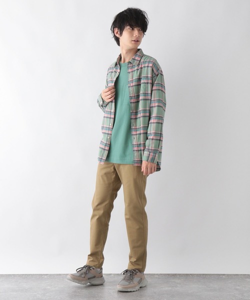 GLOBAL WORK（グローバルワーク）の「やわらかリッチネル/レギュラーカラー/270101（シャツ/ブラウス・メンズ・グレー系その他/チャコールグレー/ブラウン系その他/ベージュ系その他/イエロー系その他/グリーン系その他/ネイビー系1・SMALL/MEDIUM/LARGE/X-LARGE）」の17枚目の写真