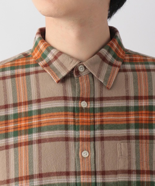 GLOBAL WORK（グローバルワーク）の「やわらかリッチネル/レギュラーカラー/270101（シャツ/ブラウス・メンズ・グレー系その他/チャコールグレー/ブラウン系その他/ベージュ系その他/イエロー系その他/グリーン系その他/ネイビー系1・SMALL/MEDIUM/LARGE/X-LARGE）」の10枚目の写真