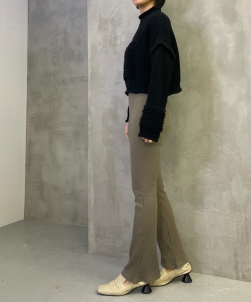 SEN TOKYO(セントーキョー)の「カーキフレアニットパンツ(その他パンツ・レディース・カーキ・FREE)」の6枚目の写真