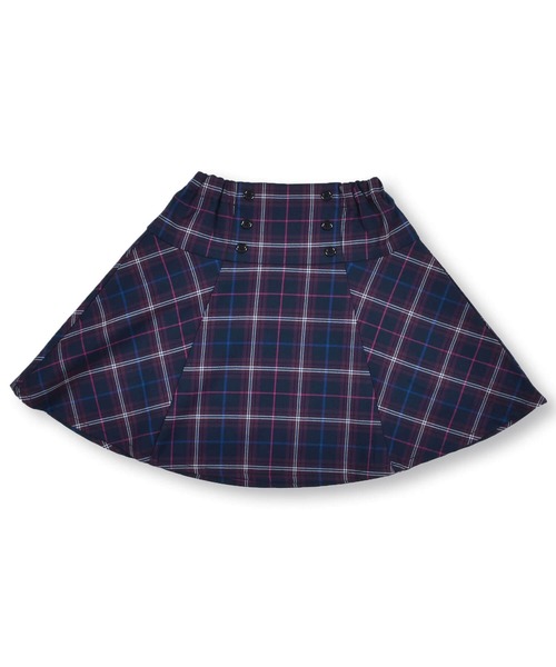 BeBe（ベベ）の「BeBe/【お揃い】チェックボタン付きスカート(90~150cm)（スカート・キッズ・パープル系その他・140/130/100/110/120/150/90）」の14枚目の写真