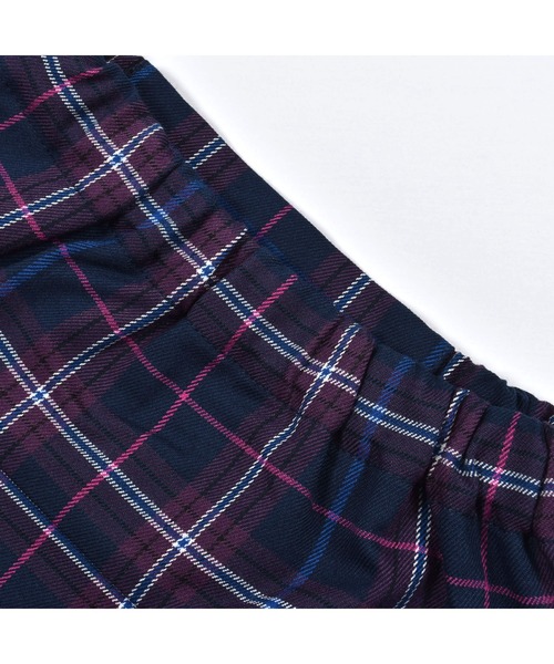 BeBe（ベベ）の「BeBe/【お揃い】チェックボタン付きスカート(90~150cm)（スカート・キッズ・パープル系その他・140/130/100/110/120/150/90）」の9枚目の写真