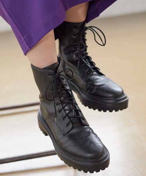 PBLIM（ページボーイリム）の「PAGEBOYLIM/レースアップブーツ（ブーツ・レディース・ブラック・MEDIUM/LARGE）」の4枚目の写真