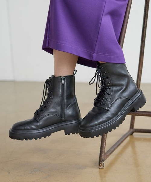 PBLIM（ページボーイリム）の「PAGEBOYLIM/レースアップブーツ（ブーツ・レディース・ブラック・MEDIUM/LARGE）」の2枚目の写真