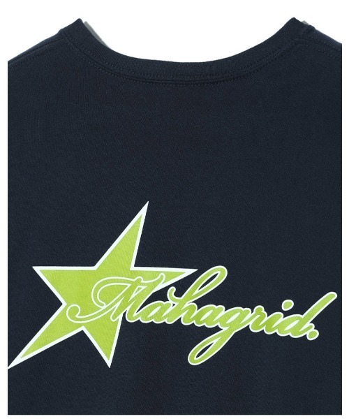 MAHAGRID(マハグリッド)の「『mahagrid/マハグリッド』STAR LOGO LS TEE/スターロゴデザイン 長袖Tシャツ(Tシャツ/カットソー・レディース・ネイビー/イエロー・M/L)」の3枚目の写真