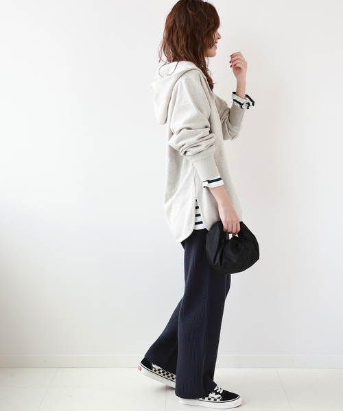relume ラムナイロン片畦2WAYカーディガンセットアップセミフレアパンツ WEB限定追加2》ラムナイロン天竺編み2WAYカーディガン | ジャーナル