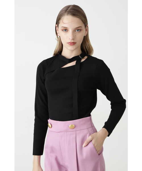 PINKY&DIANNE（ピンキーアンドダイアン）の「◆Ｄカン付きアシメカットプルオーバー（ニット/セーター・レディース・ブラック/グレー/レッド・38）」の20枚目の写真