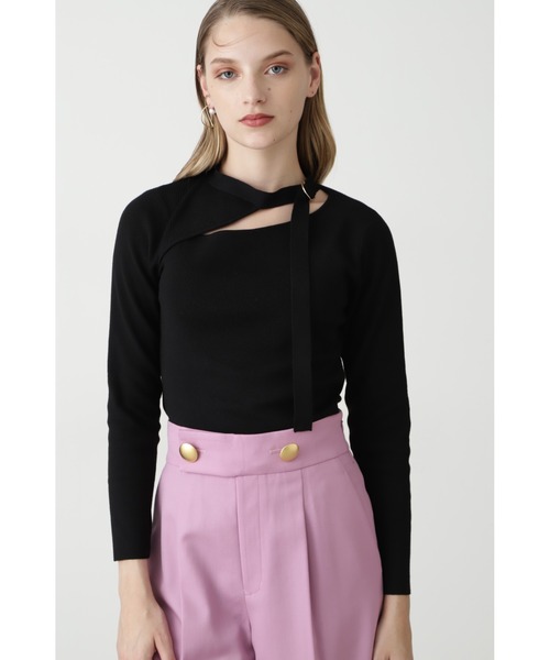 PINKY&DIANNE（ピンキーアンドダイアン）の「◆Ｄカン付きアシメカットプルオーバー（ニット/セーター・レディース・ブラック/グレー/レッド・38）」の12枚目の写真