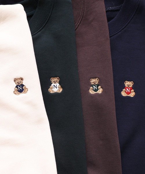 one after another NICE CLAUP（ワンアフターアナザーナイスクラップ）の「NCくま刺しゅうスウェット（スウェット・レディース・ネイビー/ブラウン/グリーン/アイボリー・FREE）」の21枚目の写真