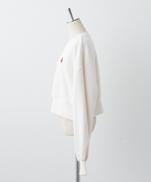 one after another NICE CLAUP（ワンアフターアナザーナイスクラップ）の「NCくま刺しゅうスウェット（スウェット・レディース・ネイビー/ブラウン/グリーン/アイボリー・FREE）」の7枚目の写真