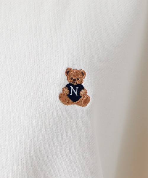 one after another NICE CLAUP（ワンアフターアナザーナイスクラップ）の「NCくま刺しゅうスウェット（スウェット・レディース・ネイビー/ブラウン/グリーン/アイボリー・FREE）」の16枚目の写真