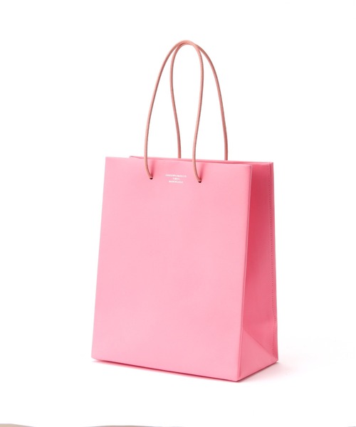 UNKNOWN PRODUCTS（アンノウンプロダクツ）の「UNKNOWN PRODUCTS(アンノウンプロダクツ) Leather Paper Bag（トートバッグ・レディース・ホワイト/ブラック/オレンジ/ブルー/ピンク系その他5・F）」の4枚目の写真