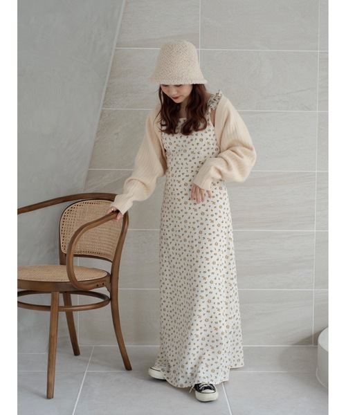 JUMELLE（ジュメロ）の「もちもちニットボレロ（カーディガン/ボレロ・レディース・アイボリー/ピンク・MEDIUM）」の9枚目の写真