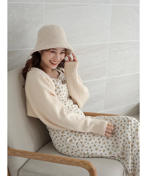 JUMELLE（ジュメロ）の「もちもちニットボレロ（カーディガン/ボレロ・レディース・アイボリー/ピンク・MEDIUM）」の6枚目の写真