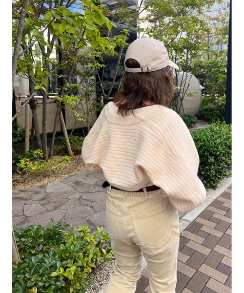 JUMELLE（ジュメロ）の「もちもちニットボレロ（カーディガン/ボレロ・レディース・アイボリー/ピンク・MEDIUM）」の20枚目の写真