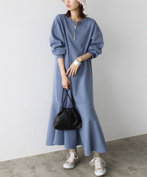 GeeRA（ジーラ）の「前後2WAYマーメイド裏起毛ワンピース（ワンピース・レディース・ブラウン/ブラック/ブルー・SMALL/MEDIUM/LARGE/X-LARGE）」の15枚目の写真